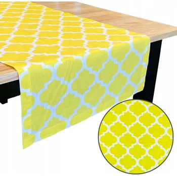 Prostěradlo Běhoun bílý, odstíny žluté, vícebarevný 125 x 45 cm