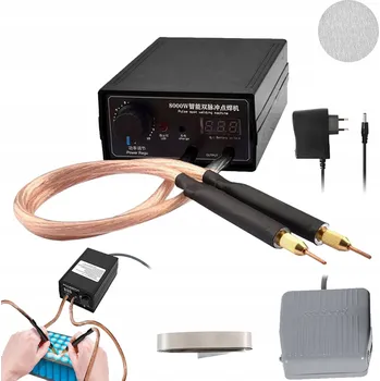 Svářečka Bodová svářečka pro baterie, modrá, vysoký výkon 8000W, 0-1200A, sada