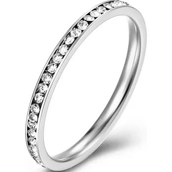 Prsten Jemný stříbrný Prstýnek s zirkony Prsten z Ocel
