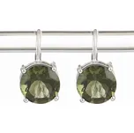 My Moldavite Stříbrné náušnice s vltavínem 109-4