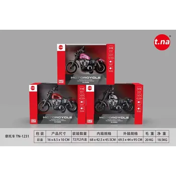 autíčko Ramiz Kovový motocykl černý se světly a zvukovou funkcí