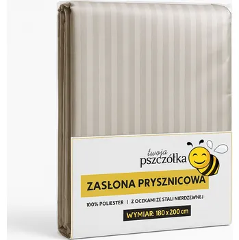 Prostěradlo Závěs do sprchy PASSO - Textilní 180x200cm - béžová barva