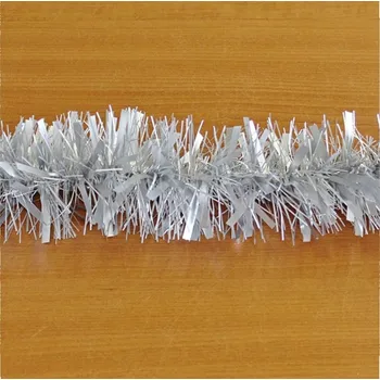 Vánoční ozdoba UH Řetěz vánoce 9cm/2m mat stříbrná