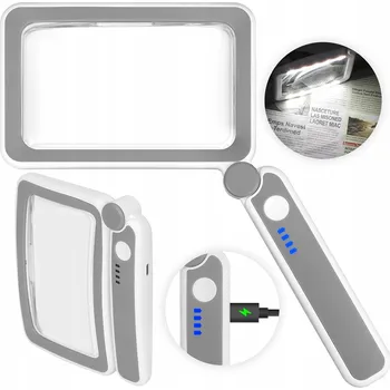 IP kamera LUPIČKA S 10 LED PRO ČTENÍ ŠEDO-BÍLÁ 3 REŽIMY SVĚTLA RUČNÍ PRO SENIORY