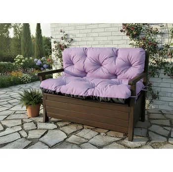 Zahradní nábytek Prošívané sezení JONAS color 30 LILA různé rozměry, polstr na zahradní lavici - sedák s opěrkou, Mybesthome Rozměr: 180x60x50 cm