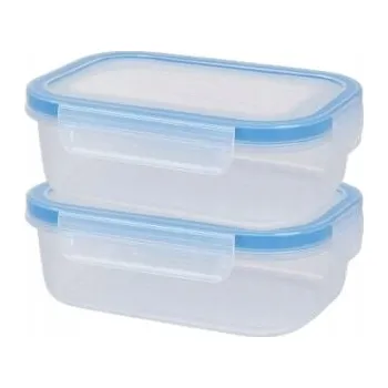 Dóza na potraviny Sada 2 Plastových Nádob na Uskladnění Potravin, Jídlo 2x 0,6l