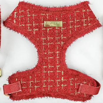 Postroj pro psa Cocopup London Nastavitelný postroj pro psy Cocopup - Tweed Red Velikost: S