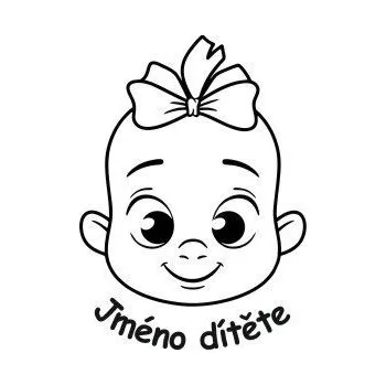 Polep vozidla Dítě v autě - Holka 2