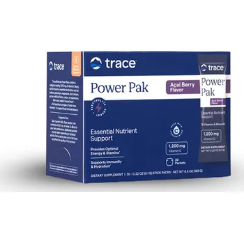Zdraví Trace Minerals Power Pak – Šumivý elektrolytický nápoj (Acai Berry), 30 sáčků