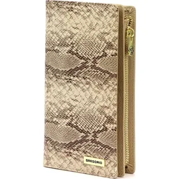Dámská kožená peněženka Gregorio SMC-124 béžová vertikální RFID SECURE