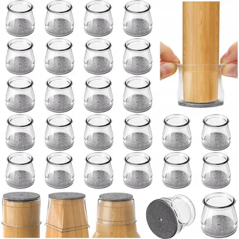 Podložka pod nábytek SILIKONOVÉ OCHRANNÉ NÁVLEKY NA NOHY ŽIDLÍ A NÁBYTKU 13-22,9mm KULATÉ 32ks 2 mm x 2.5 mm