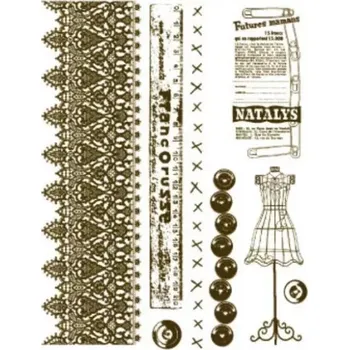 Dětské razítko Gelová razítka - Krajka, metr, knoflíky, ...