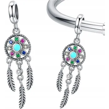 Přívěsek CHARMS stříbro PŘÍVĚSEK 925 LAPAČ SNŮ korálek