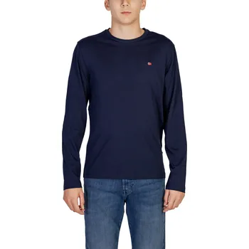 Pánské tričko Napapijri pánské tričko s dlouhým rukávem Napapijri modrá 3493935