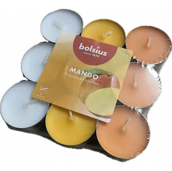 Svíčka Parafínová čajová svíčka s vůní manga Bolsius 1 ks