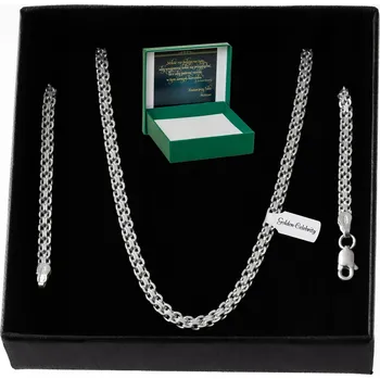 Řetízek Stříbrný řetízek Bismark Golden Celebrity 50 cm 0,30 cm Ag 925