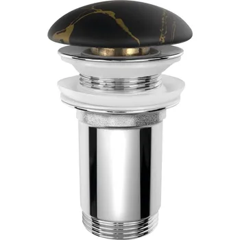 Umyvadlo Umyvadlová výpust 5/4“, click-clack, keramická zátka, 10-50mm, portoro mramor