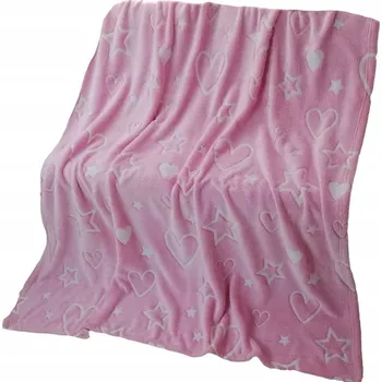 deka Dětská deka Łóżkoholicy 150 x 200 cm, růžová