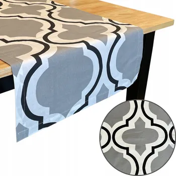 Prostěradlo Běhoun bílý, černý, odstíny šedé, vícebarevný 125 x 45 cm