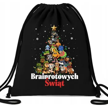TAŠKA BATOH ČERNÁ ŠKOLNÍ DÁREK VÁNOCE BRAIN ROT BRAINROTOVÉ VÁNOCE VZ