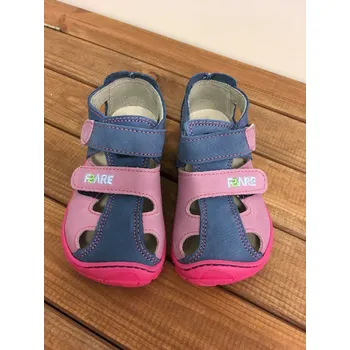 Chlapecké sandály Kožené sandále - růžovo modré, Fare bare Velikost: 27