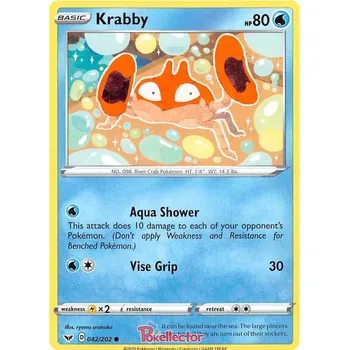 Sběratelská karetní hra Krabby 042/202 - Sword & Shield Typ karty: Non-Holo