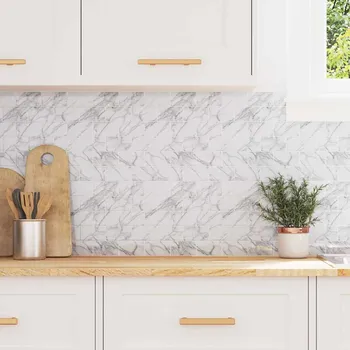 Venkovní dlažba vidaXL Subway dlaždice 20 pcs Bílý mramor 30,5 x 30,5 cm