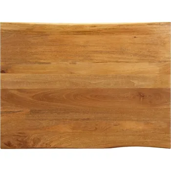 Konferenční stolek vidaXL Stolní deska živá hrana 90x80x2,5 cm masivní hrubý mangovník [370627] Barva: Mangovníkové dřevo (dubová povrchová úprava)