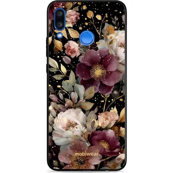 Pouzdro na mobilní telefon Lesklý kryt Mobiwear Glossy - Huawei Nova 3 - G169G Zlatavé kvítky (Prémiové lesklé pouzdro, obal, kryt Mobiwear Glossy na mobil Huawei Nova 3 - G169G Zlatavé kvítky, materiál Plast + TPU silikon - krytí po všech stranách, neošoupatelný potisk, tenké)