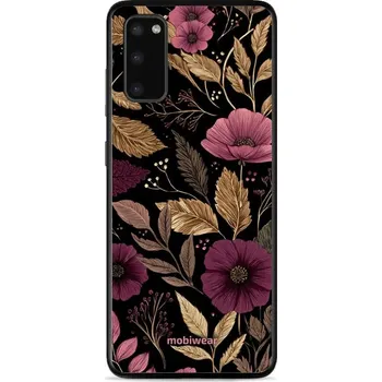 Pouzdro na mobilní telefon Lesklý kryt Mobiwear Glossy - Samsung Galaxy S20 - G170G Fialová kvítka (Prémiové lesklé pouzdro, obal, kryt Mobiwear Glossy na mobil Samsung Galaxy S20 - G170G Fialová kvítka, materiál Plast + TPU silikon - krytí po všech stranách, neošoupatelný potisk,)