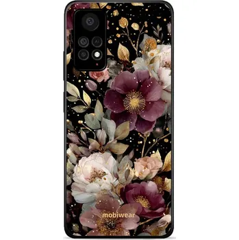 Pouzdro na mobilní telefon Lesklý kryt Mobiwear Glossy - Xiaomi Redmi Note 11 Pro 5G - G169G Zlatavé kvítky (Prémiové lesklé pouzdro, obal, kryt Mobiwear Glossy na mobil Xiaomi Redmi Note 11 Pro 5G - G169G Zlatavé kvítky, materiál Plast + TPU silikon - krytí po všech stranách,)