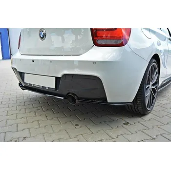 Autodíl Maxton Design středový spoiler zadního nárazníku bez žebrování pro BMW řada 1 F20- F21, černý lesklý plast ABS