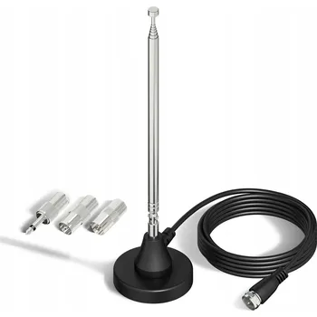 Televizní anténa UNIVERZÁLNÍ POKOJOVÁ ANTÉNA FM DAB RÁDIO TELESKOPICKÁ PRO ZESÍLENÍ SIGNÁLU