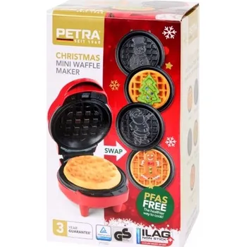 Vaflovač Vaflovač Petra ŚWIĄTECZNA GOFOWNICA Z NAKŁADKAMI ILAG 550 W červený