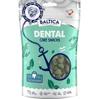 Pamlsek pro psa BALTICA Dental Snacks 150 g pamlsek pro zuby s řasou a mátou