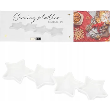 Sada porcelánových misek na servírování omáček a svačin, vánoční motiv, 29,5 cm