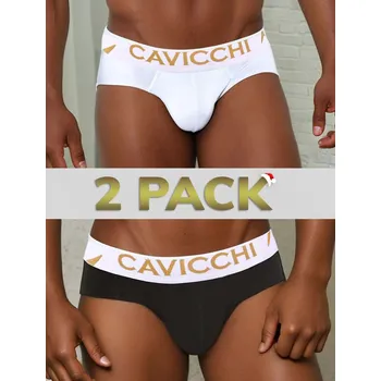 Boxerky Pánské Spodní Prádlo 2 PACK Slipy Cavicchi 2025/006 11122 luxusní černé pánské spodní prádlo Roberto Martinelli Velikost: XL