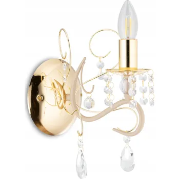 Nástěnné svítidlo Nástěnné svítidlo HowHomely béžové, zlaté E14 40 W