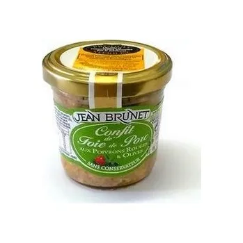 Jean Brunet Confit z vepřových jater s paprikou a olivami 90g