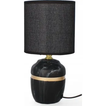 Lampička LUXUSNÍ KERAMICKÁ LAMPA LIVELLO 26,5 CM ČERNÁ NOČNÍ LAMPA S KABELEM