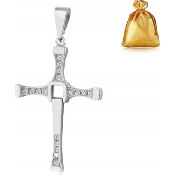 Přívěsek Přívěsek na ŘETÍZEK 925 PŘÍVĚSEK Pánský Stříbrný Kříž Toretto Vin Diesel