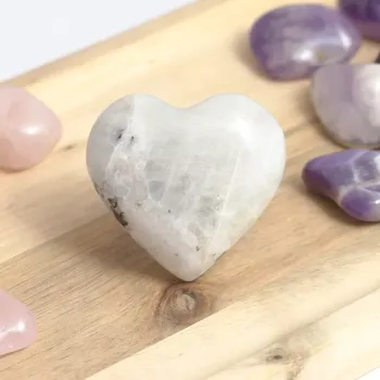 Měsíční kámen srdce 40mm - A