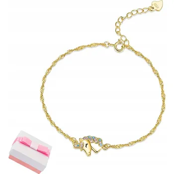 Náramek ZLATÝ NÁRAMEK 925 JEDNOROŽEC PRO DÍVKU