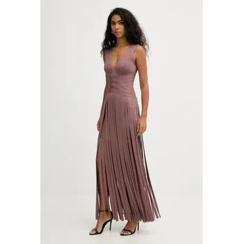 Dámské oblečení Šaty Herve Leger Harlow FRI8549951 hnědá 84X, vel. XS