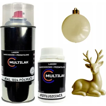 Barva ve spreji Lak ve spreji na figurky, skleněné a keramické ozdoby RAL 1024 POLOMAT