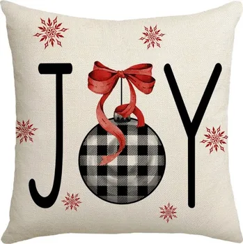 Textilomanie Vánoční povlak na polštářek 45 x 45 cm, Joy/béžový