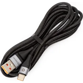 Datový kabel Pletený USB kabel USB-A / USB-C konektor 18W 2m černá