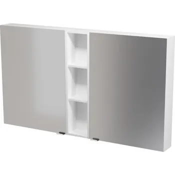 Koupelnový nábytek CERSANIT 3D Nábytkový set Cersanit Larga 140, skříňka 60 zrcadlová závěsná bílá 2x, skříňka 20 závěsná horní otevřená bílá S932-016;S932-079;S932-016