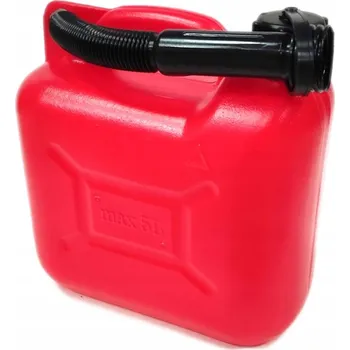 Kanystr Kanystr na palivo, olej + trychtýř 5 L na benzín, PLASTOVÝ