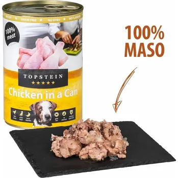 Krmivo pro psa Topstein Kuře v plechu 400 g